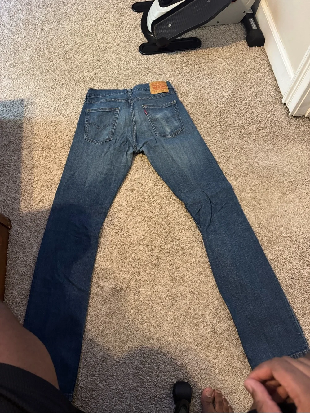 Levi's Medium Blue Denim Straight Leg Jeans